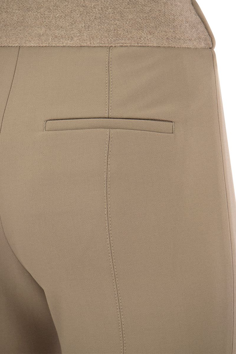 Skinny fit trousers in viscose and cotton - VOGUERINI