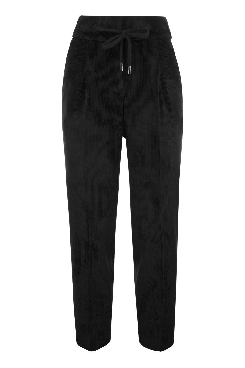 Corduroy pull-up trousers - VOGUERINI