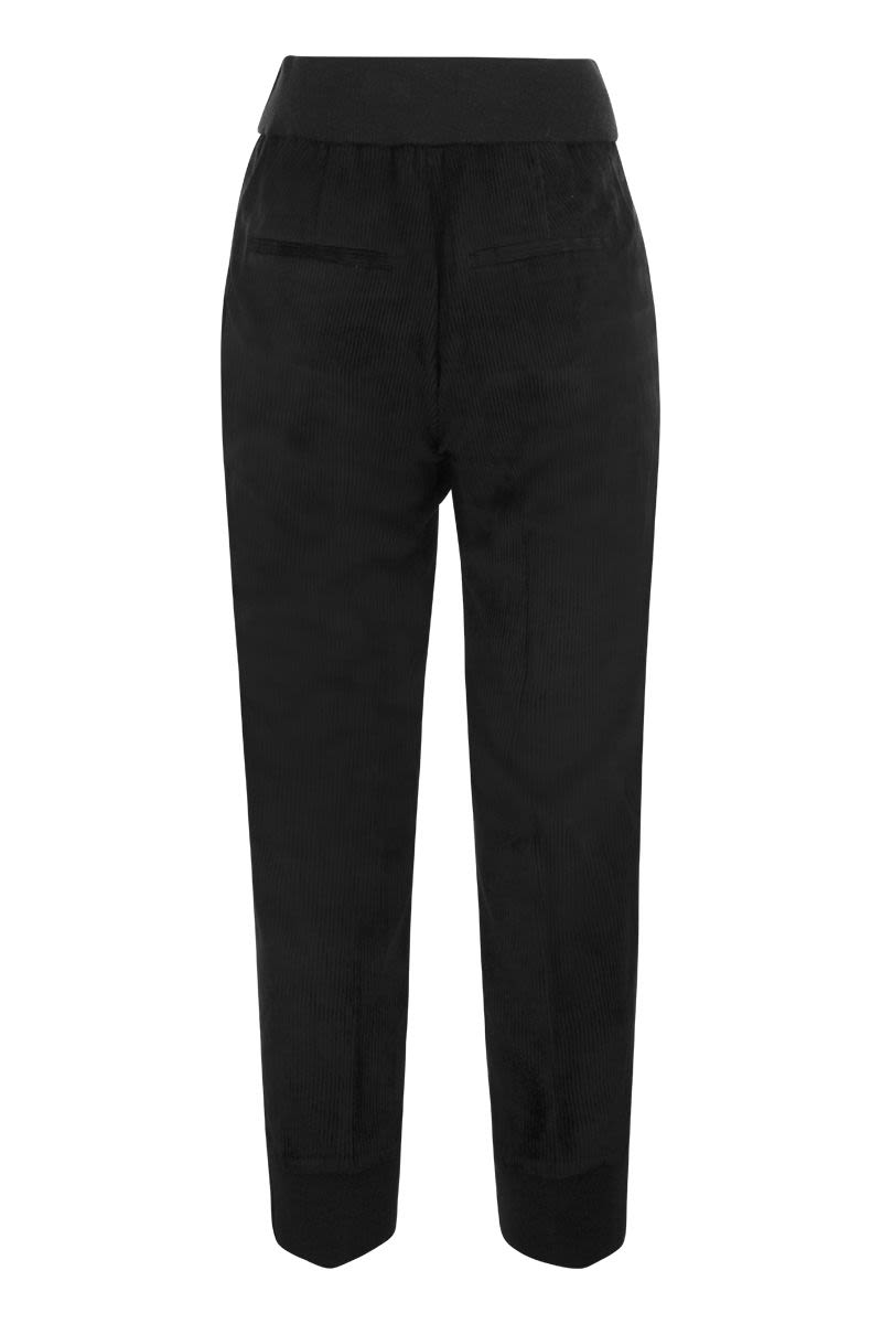 Corduroy pull-up trousers - VOGUERINI