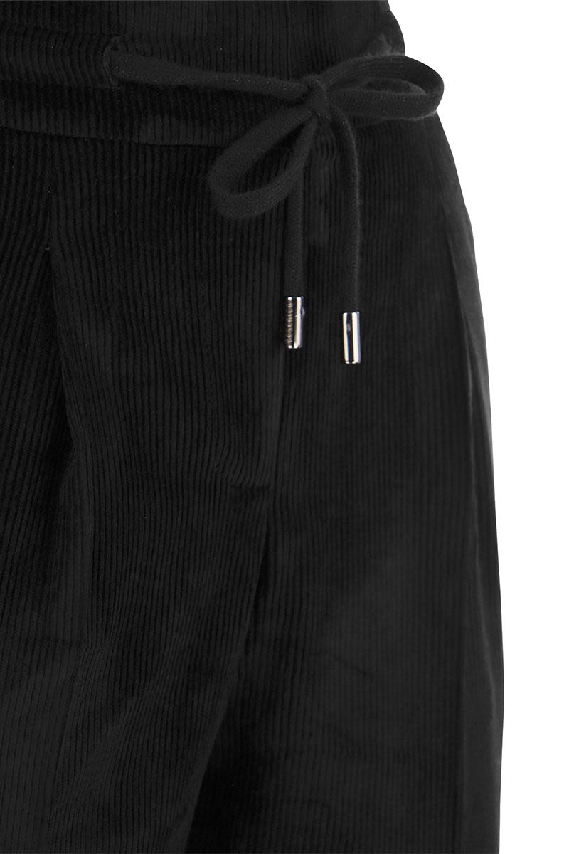 Corduroy pull-up trousers - VOGUERINI