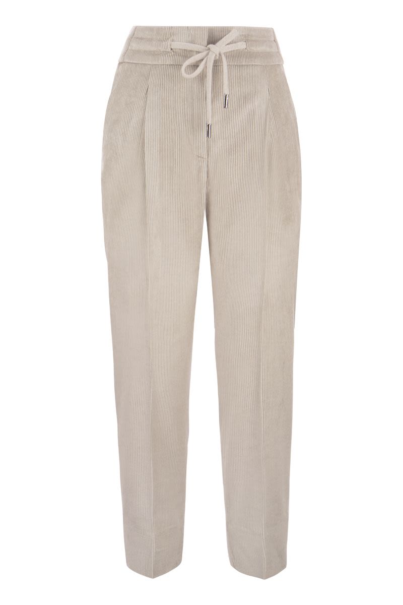 Corduroy pull-up trousers - VOGUERINI