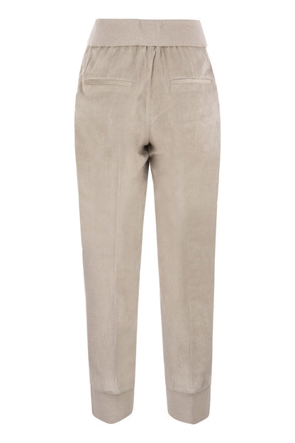 Corduroy pull-up trousers - VOGUERINI