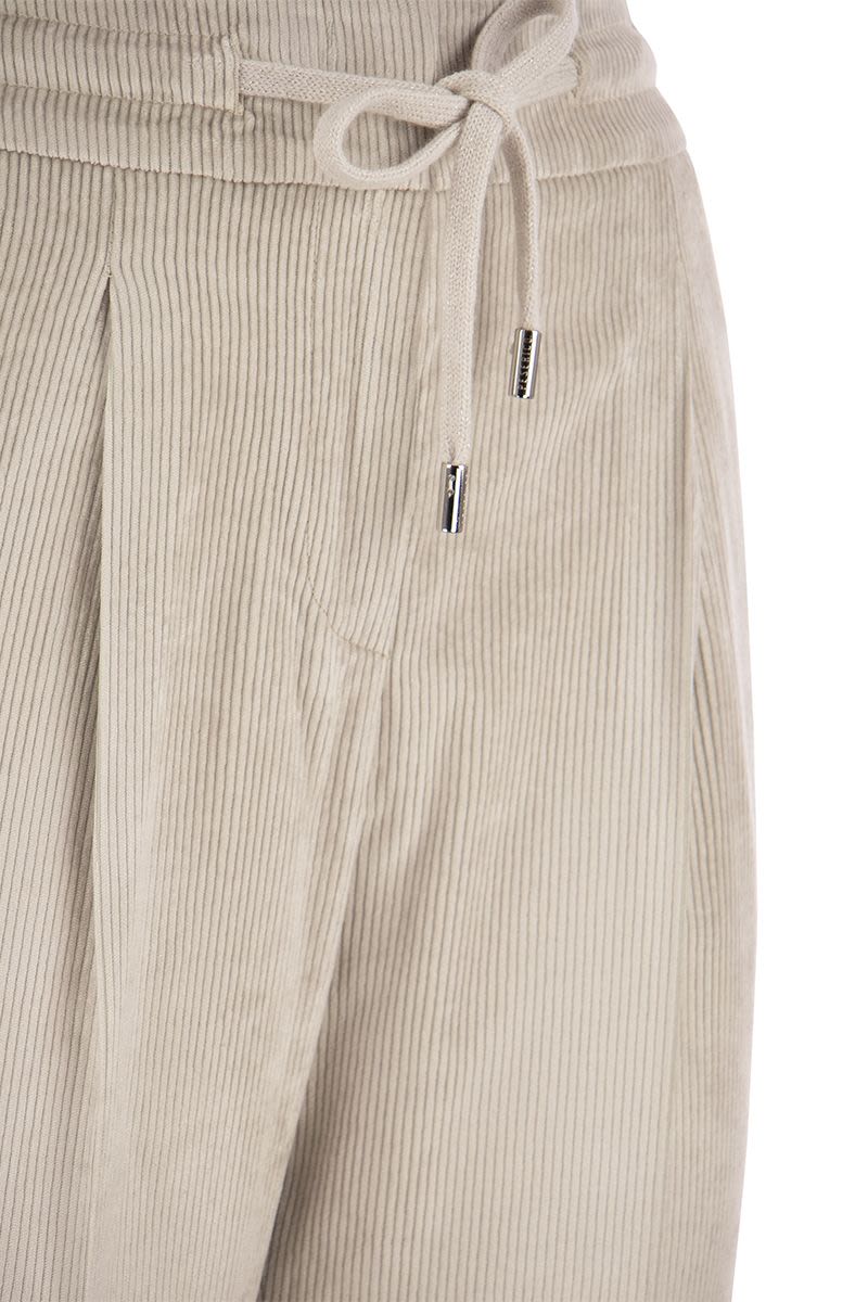 Corduroy pull-up trousers - VOGUERINI