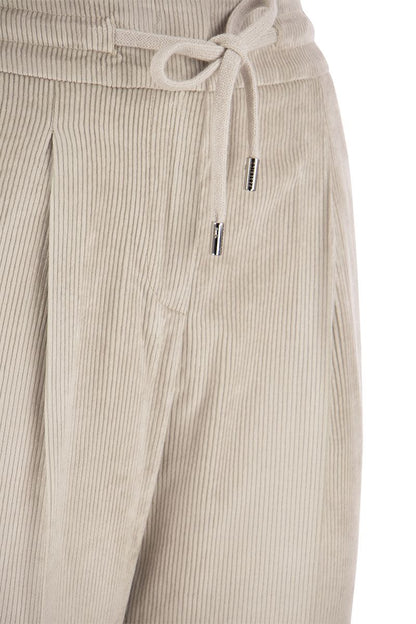 Corduroy pull-up trousers - VOGUERINI