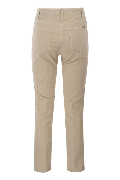 Milleraies striped velvet 5-pocket trousers - VOGUERINI