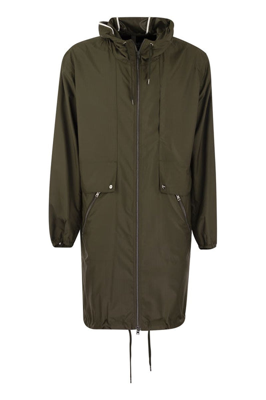 Lightweight hooded parka