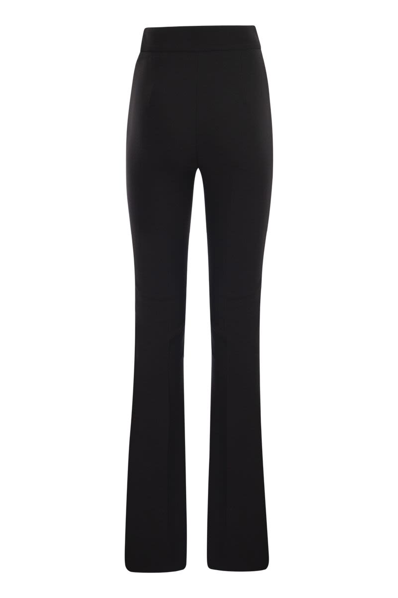 Crepe palazzo trousers with horsebit - VOGUERINI