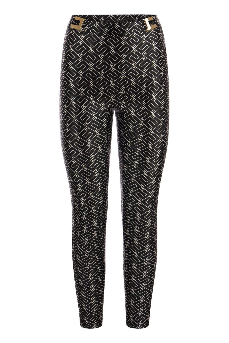 Logo print lycra leggings - VOGUERINI