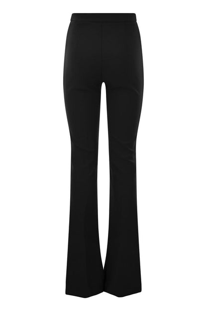 Stretch crepe palazzo trousers with charms - VOGUERINI