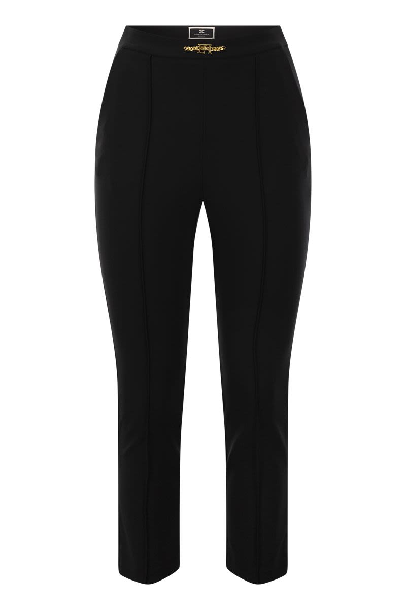 Straight trousers in bi-elastic technical fabric with clamping - VOGUERINI