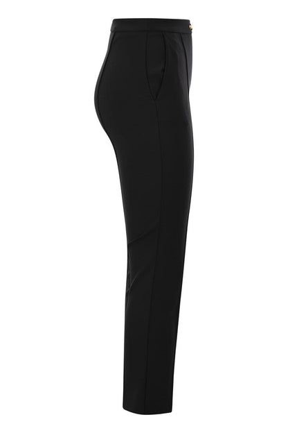 Straight trousers in bi-elastic technical fabric with clamping - VOGUERINI