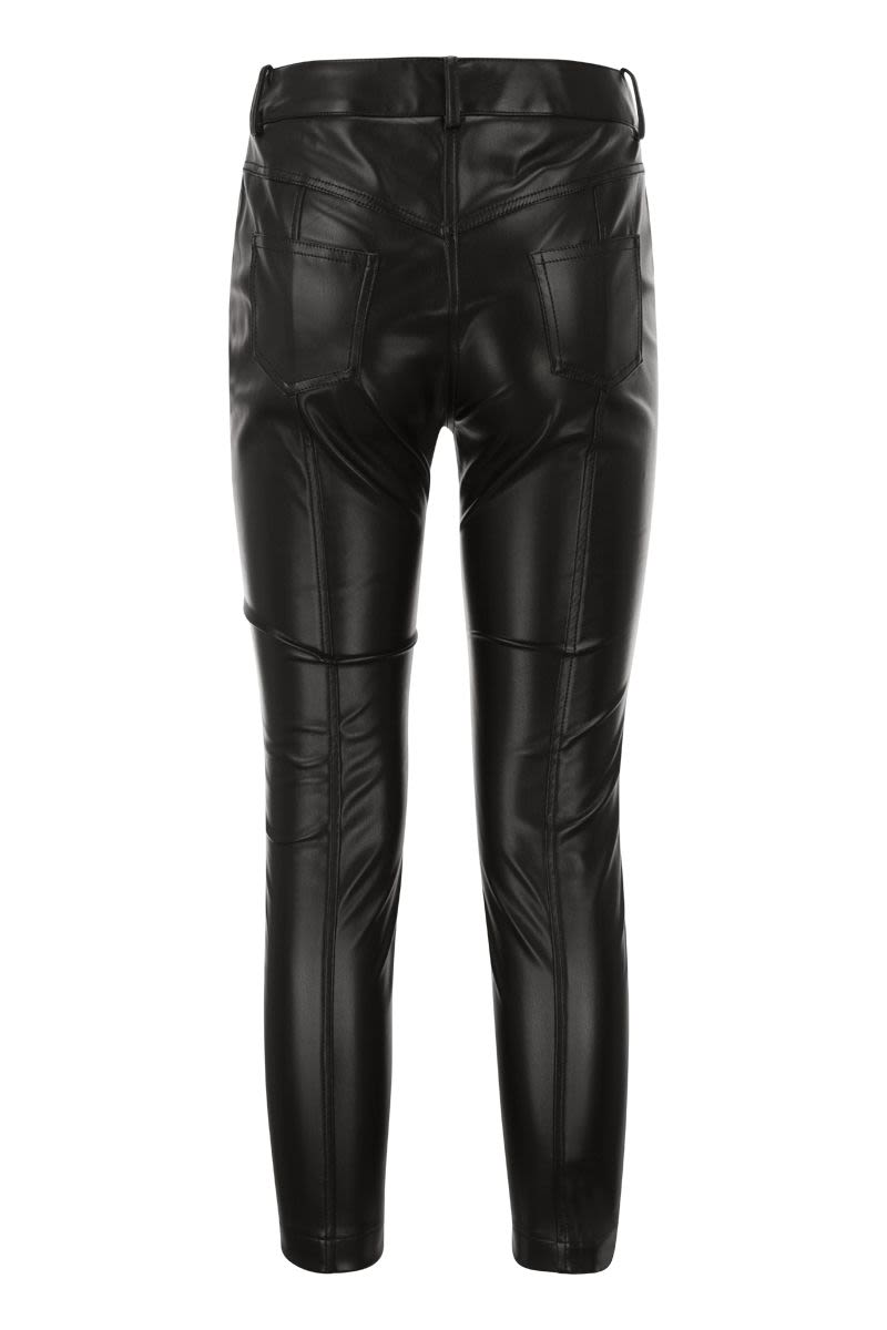 Faux leather skinny trousers