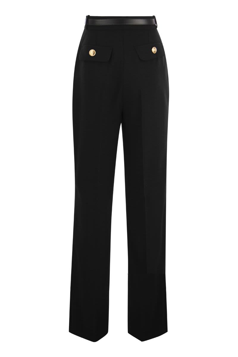 Crepe trousers with belt - VOGUERINI
