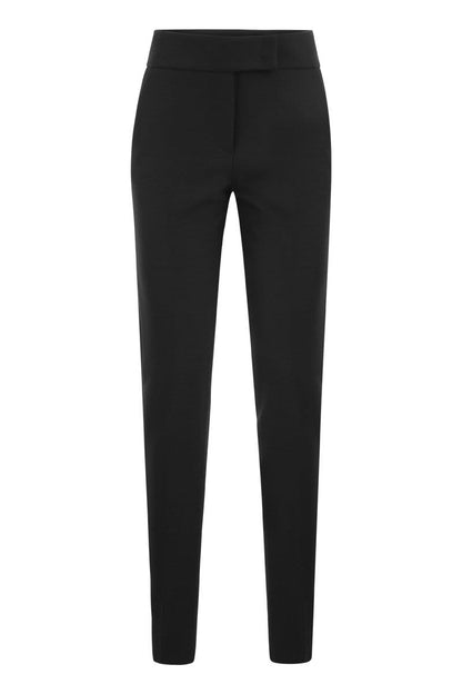 High-waisted wool-blend trousers - VOGUERINI