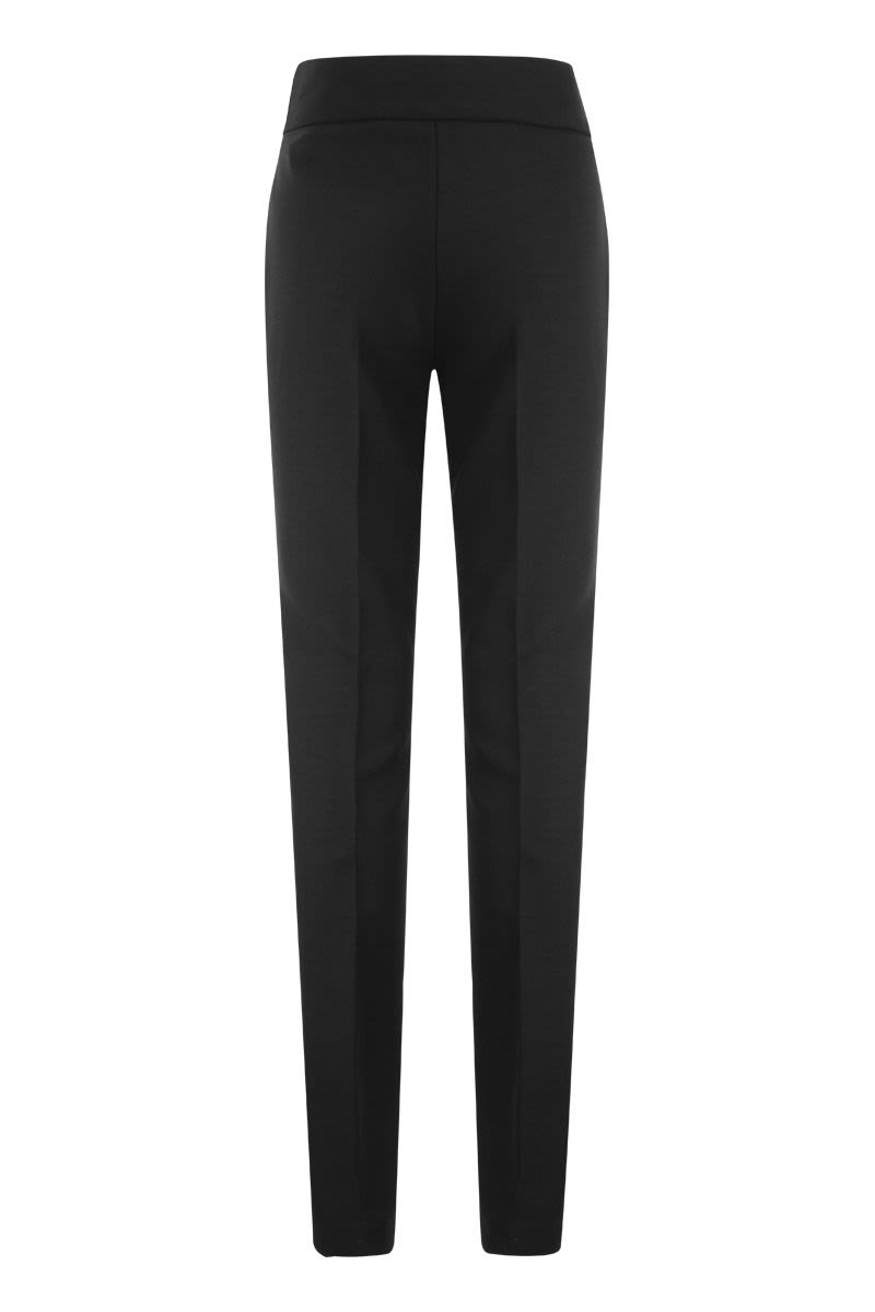 High-waisted wool-blend trousers - VOGUERINI