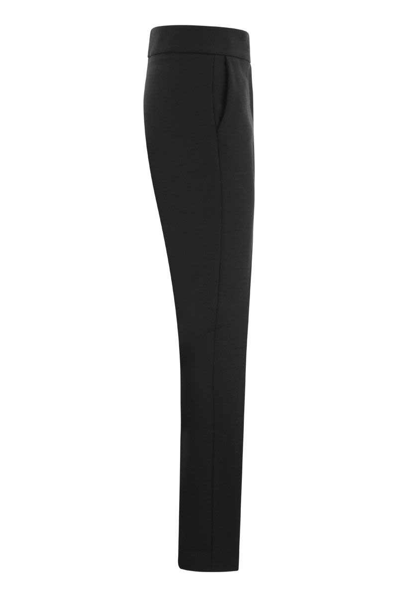 High-waisted wool-blend trousers - VOGUERINI