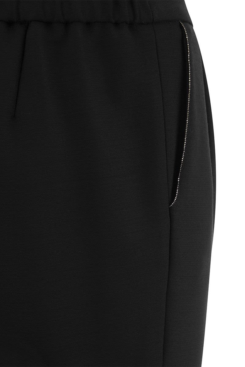 Wool-blend jogging trousers - VOGUERINI