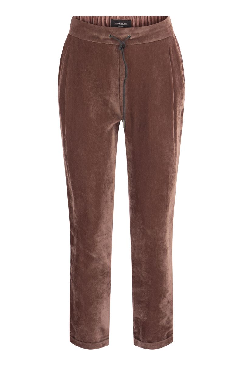 Viscose trousers with elastic - VOGUERINI