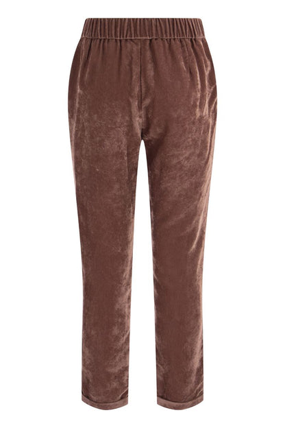 Viscose trousers with elastic - VOGUERINI