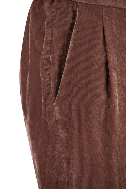 Viscose trousers with elastic - VOGUERINI