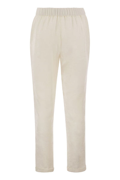 Viscose trousers with elastic - VOGUERINI