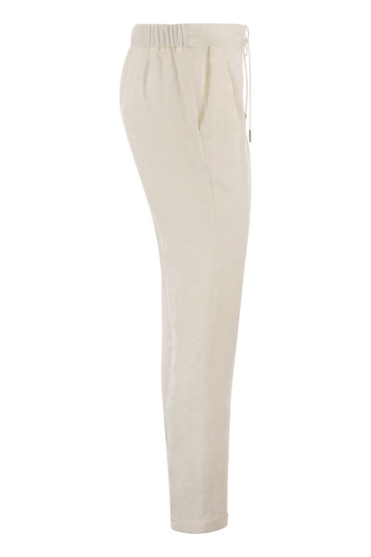 Viscose trousers with elastic - VOGUERINI