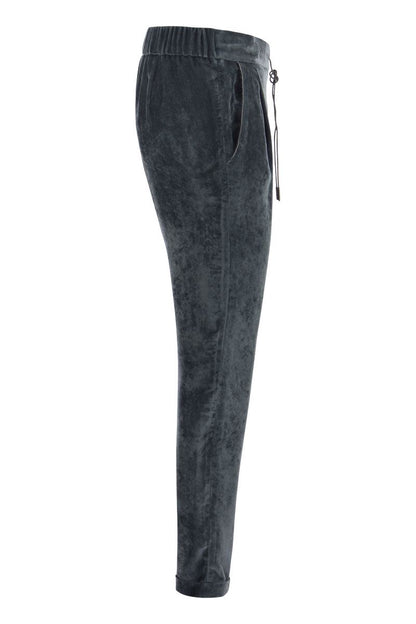 Viscose trousers with elastic - VOGUERINI