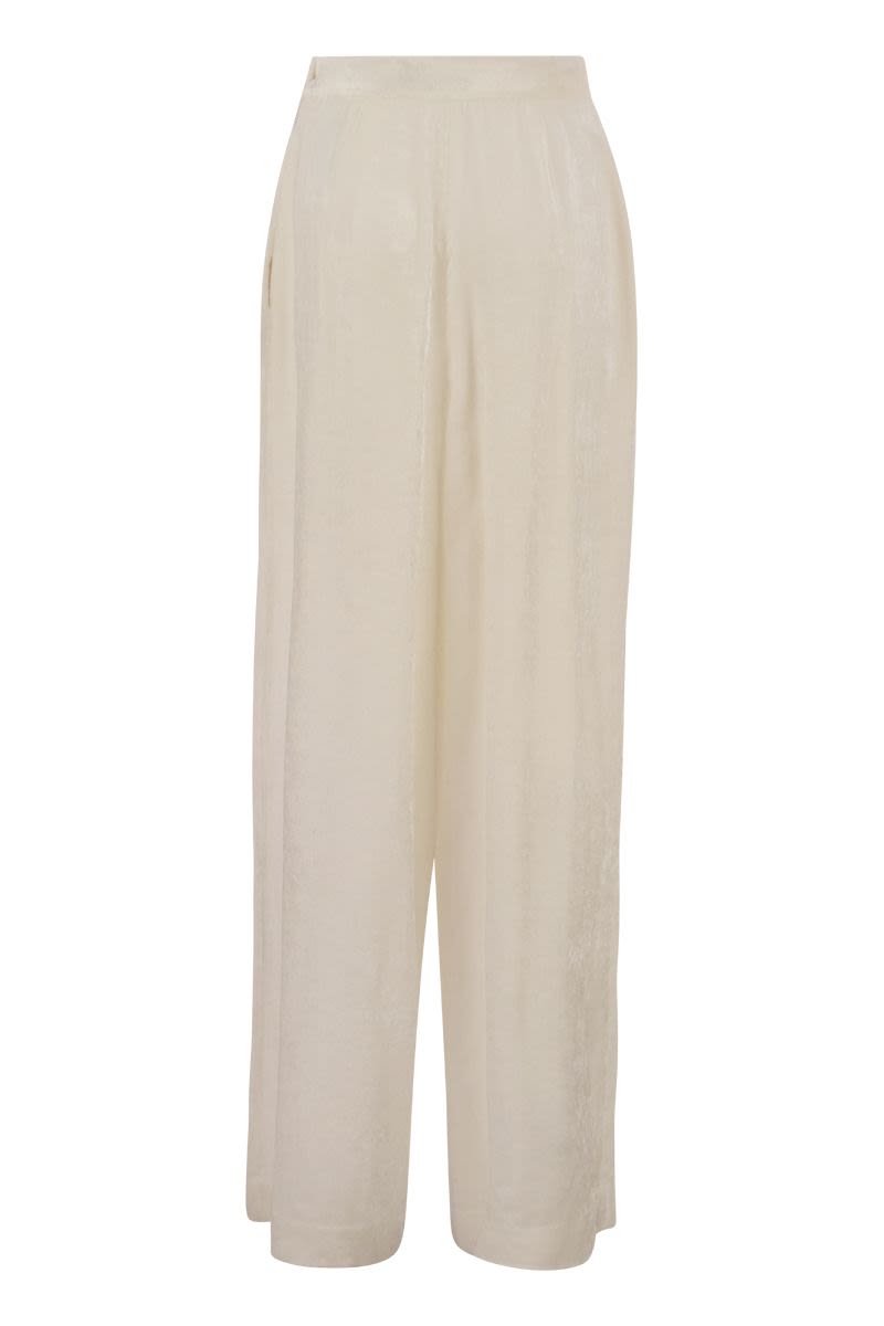 Viscose Velvet Loose Trousers - VOGUERINI