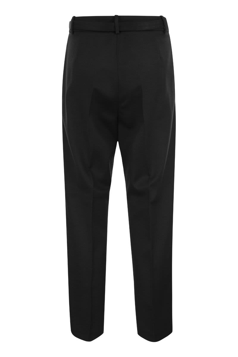 Virgin wool trousers with luminous detail - VOGUERINI