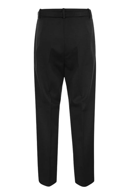 Virgin wool trousers with luminous detail - VOGUERINI