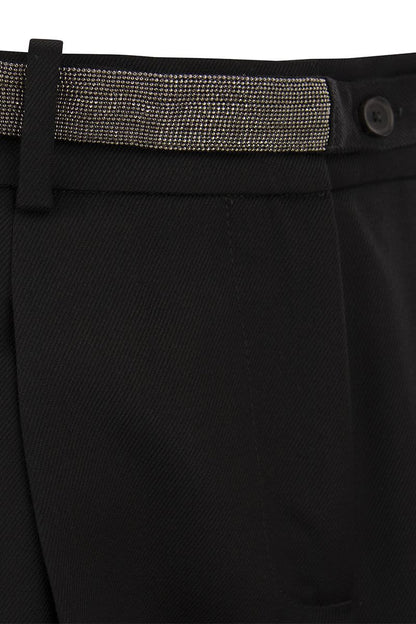 Virgin wool trousers with luminous detail - VOGUERINI