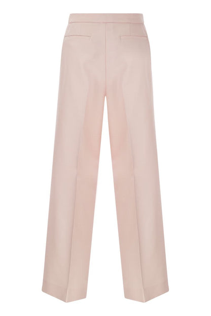 Wool and silk wide trousers - VOGUERINI