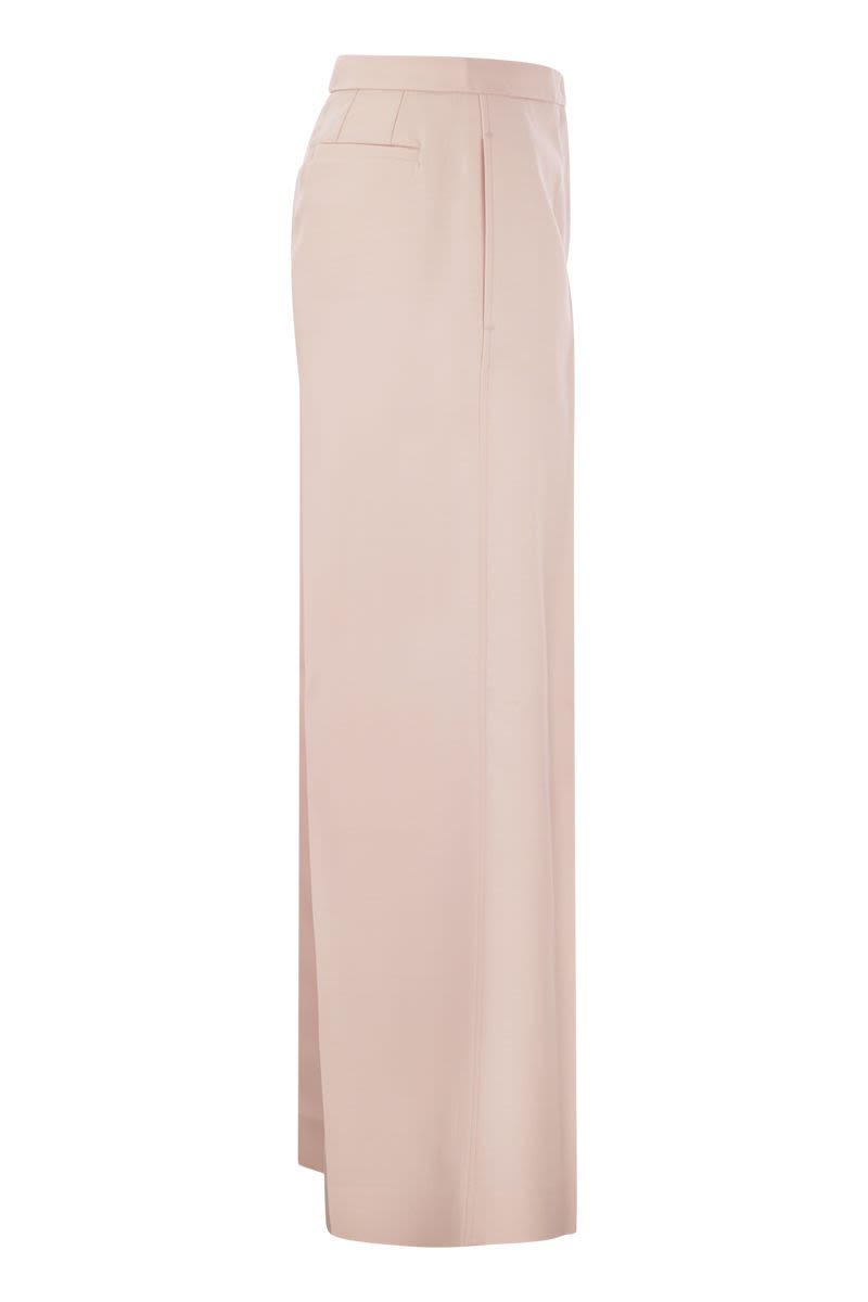 Wool and silk wide trousers - VOGUERINI