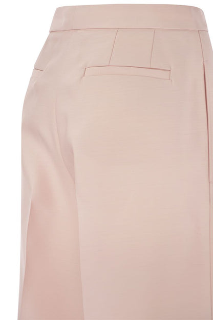 Wool and silk wide trousers - VOGUERINI