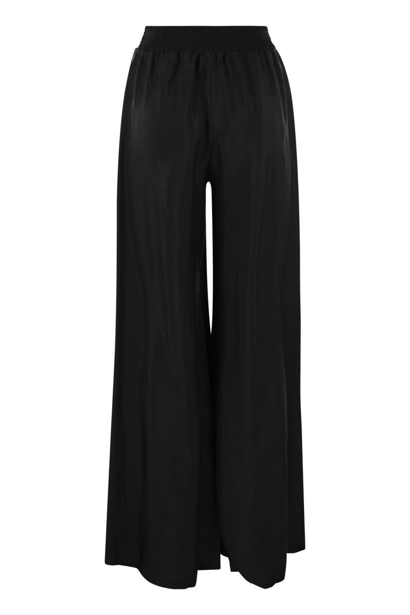 Wide trousers in cupro twill - VOGUERINI