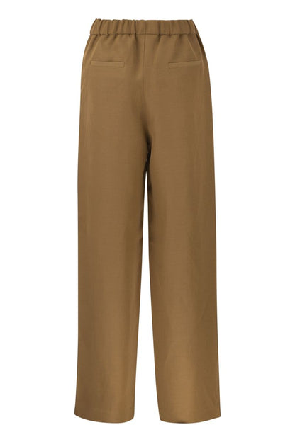 Viscose and linen jogging trousers - VOGUERINI