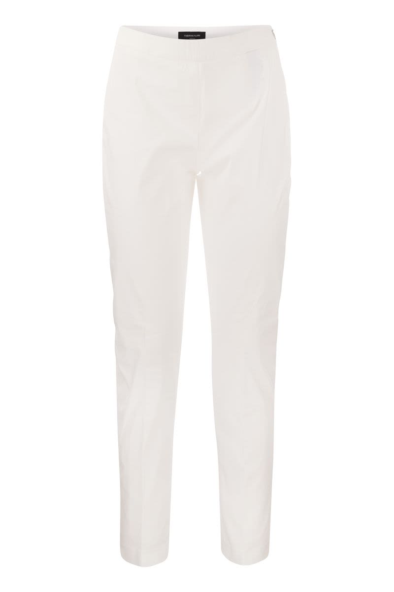 Slim trousers in technical cotton - VOGUERINI