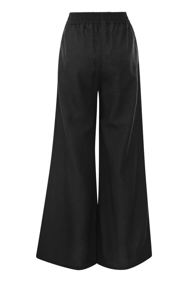 Linen wide trousers - VOGUERINI