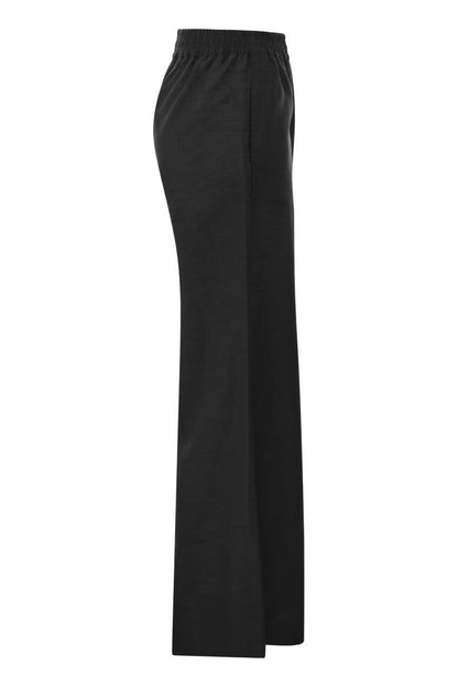 Linen wide trousers - VOGUERINI