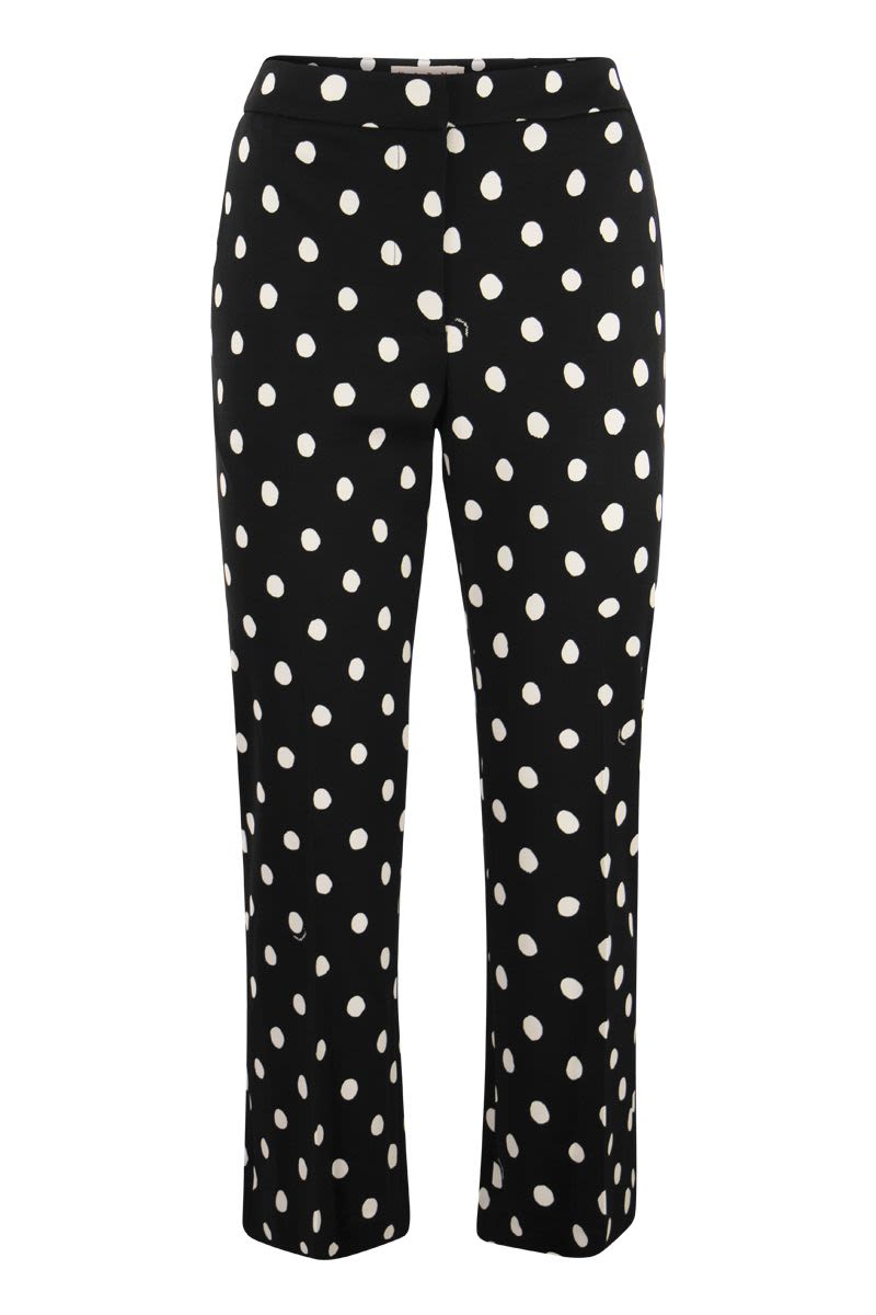 Viscose polka dot trousers - VOGUERINI