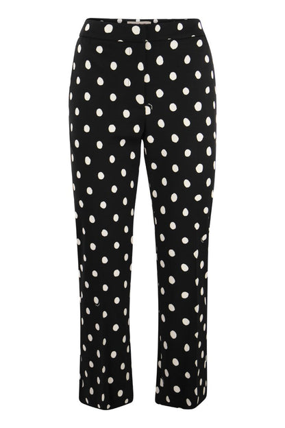 Viscose polka dot trousers - VOGUERINI