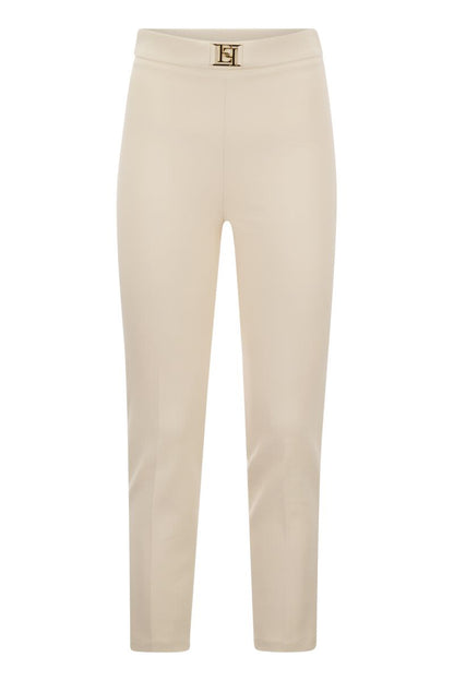 Straight stretch crepe trousers - VOGUERINI