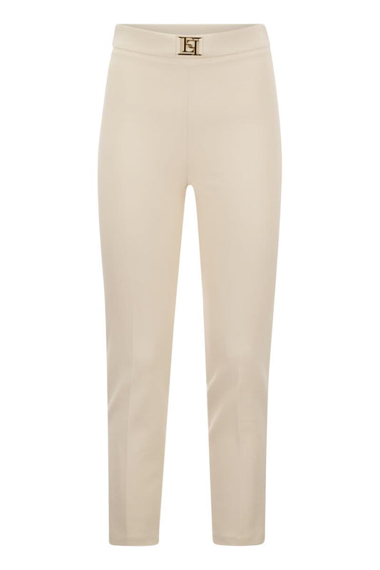 Straight stretch crepe trousers - VOGUERINI