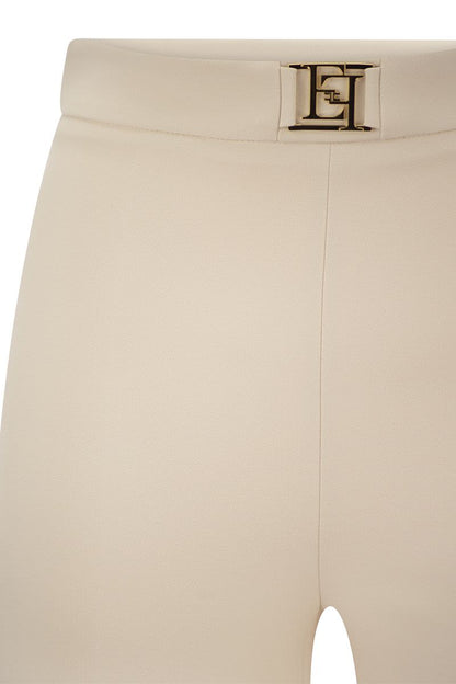 Straight stretch crepe trousers - VOGUERINI