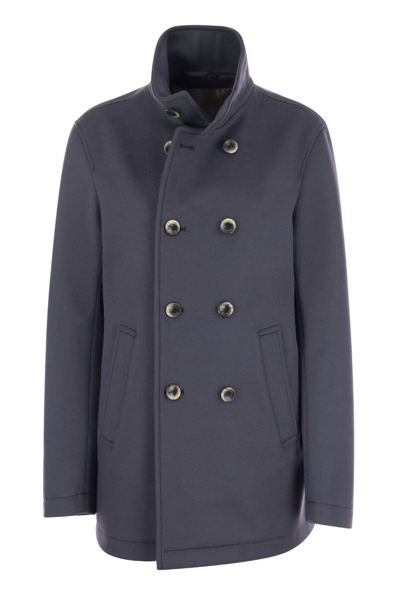 Wool and cashmere double-breasted coat - VOGUERINI