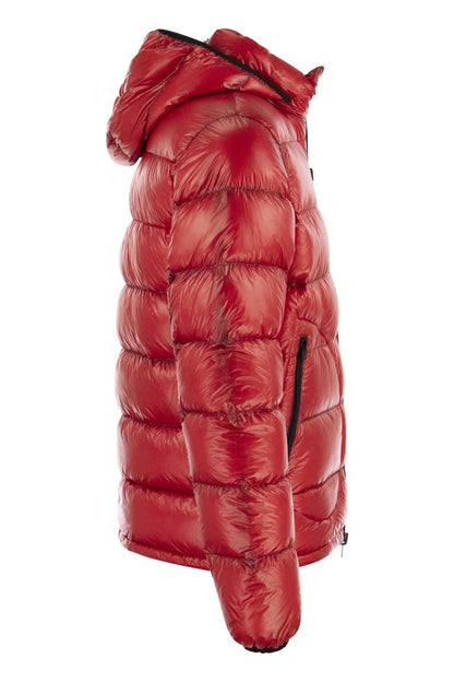 Reversible down jacket with hood - VOGUERINI