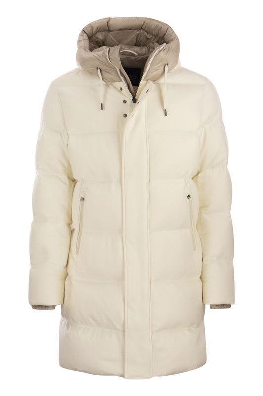 Cashmere and silk hooded parka - VOGUERINI