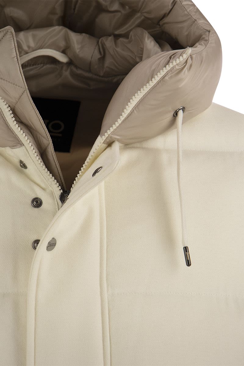 Cashmere and silk hooded parka - VOGUERINI