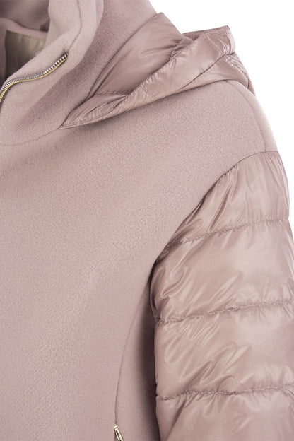 Resort bomber jacket in modern double and ultralight nylon - VOGUERINI