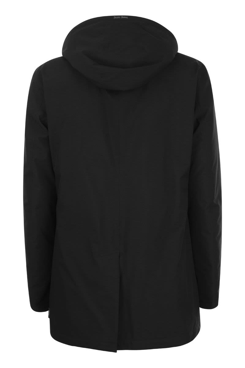 Long down jacket with hood - VOGUERINI